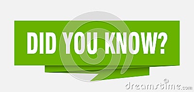 did you know Vector Illustration