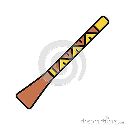 Didgeridoo color icon Vector Illustration