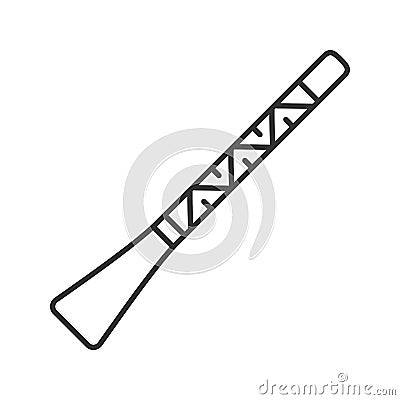 Didgeridoo linear icon Vector Illustration