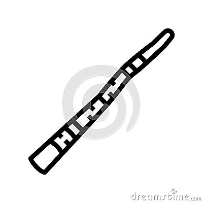 didgeridoo musician instrument line icon vector illustration Vector Illustration