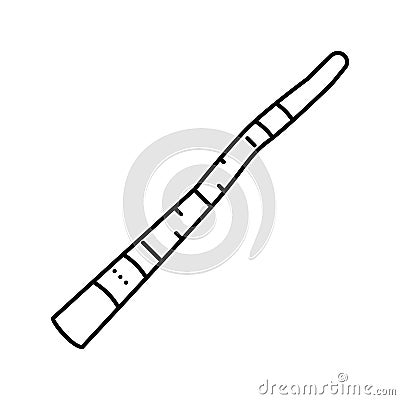 didgeridoo musician instrument line icon vector illustration Vector Illustration