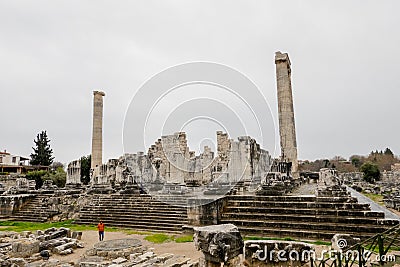 The Didyma ruins in Turkey, an impressive and well-preserved collection of ancient buildings Editorial Stock Photo