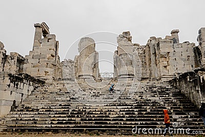 The Didyma ruins in Turkey, an impressive and well-preserved collection of ancient buildings Editorial Stock Photo