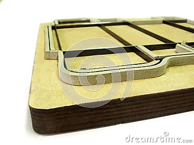 Die-cutter - polygraphy industry Stock Photo