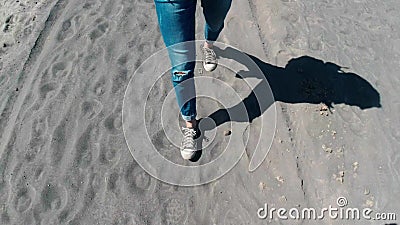 Beine Einer Frau In Einem Schonen Blauen Kleid Das Entlang Die Palmenallee Lauft Hut Fallt Zu Boden Drastische Zeitlupe Stock Video Video Von Person Fashion 151830755