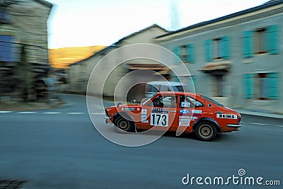 Toyota Corolla Levin of 1972, 26th Rallye Monte-Carlo Historique 2024 Editorial Stock Photo