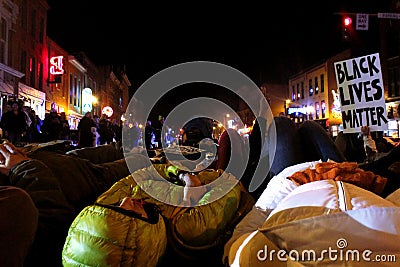 Die-in Protest Editorial Stock Photo