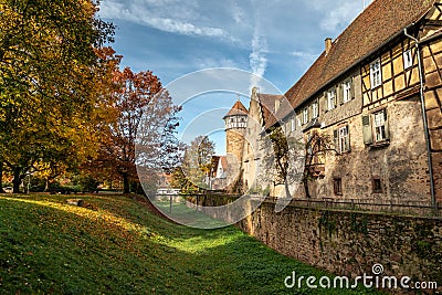 The Diebsturm in Michelstadt on a sunny day Stock Photo