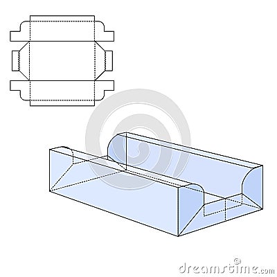 Diecut Craft Box Vector Illustration