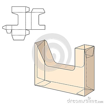 Diecut Craft Box Vector Illustration