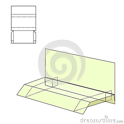 Diecut Craft Box Vector Illustration