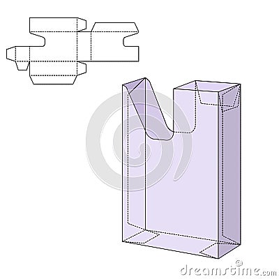 Diecut Craft Box Vector Illustration