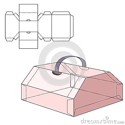 Diecut Craft Box Vector Illustration