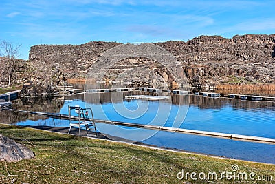 Dierkes Lake near Shoshone Falls, Idaho Stock Photo