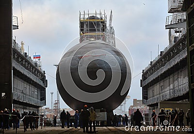 Diesel-electric submarine of the Kilo class Editorial Stock Photo