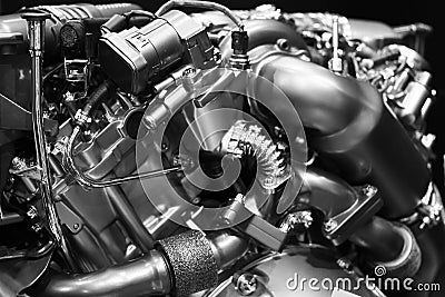 Diesel engine Stock Photo