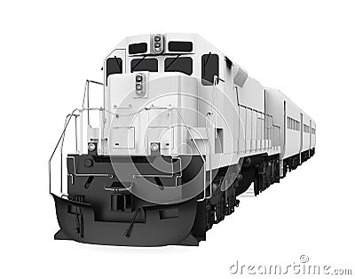 Diesel Locomotive Train Isolated Stock Photo