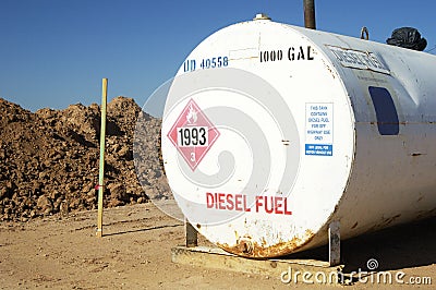 Diesel Storage Tank Stock Photo