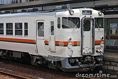 Diesel train in Japan Editorial Stock Photo
