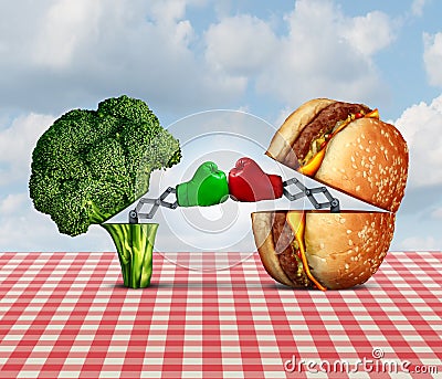 Diet Battle Stock Photo