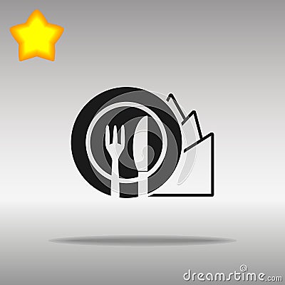 Diet black Icon button logo symbol Vector Illustration