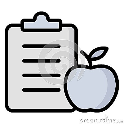 Diet Chart Isolated Vector icon which can be easily modified or edit Vector Illustration