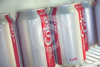 Diet coke Editorial Stock Photo