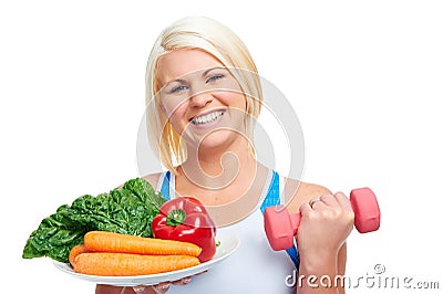 Diet and exercise Stock Photo