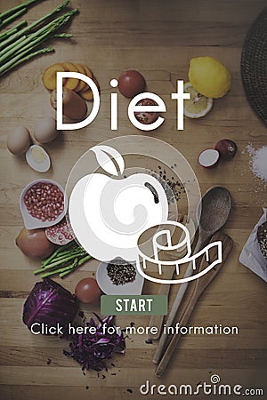 Diet Food Nutrition Obesity Weight Loss Concept Stock Photo