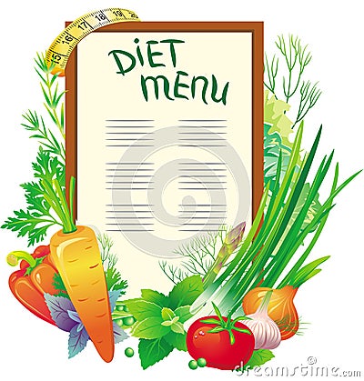 Diet menu Vector Illustration