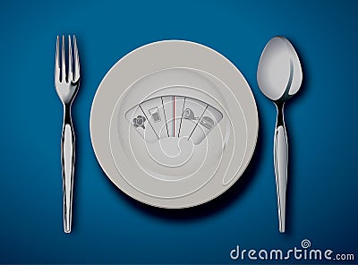 Diet Scale Vector Illustration