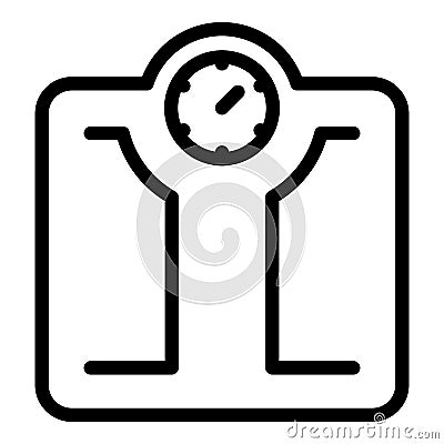 Diet scales icon outline vector. Oil eating Stock Photo