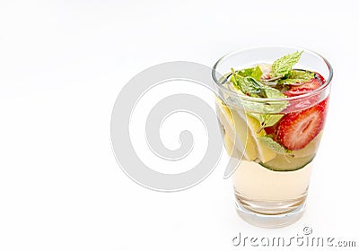 Dietary detox drink with lemon juice Stock Photo