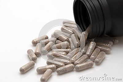 Dietary supplement in pill form Stock Photo