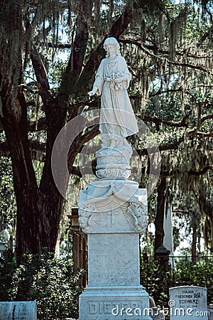 Dieter Cemetery Statuary Statue Bonaventure Cemetery Savannah Georgia Editorial Stock Photo