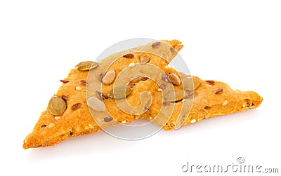 Dietetic cookie with seed Stock Photo