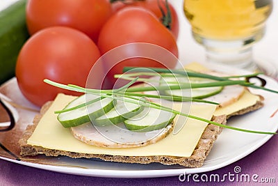 Dietetic sandwich Stock Photo