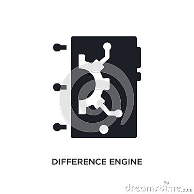 difference engine isolated icon. simple element illustration from artificial intellegence concept icons. difference engine Vector Illustration