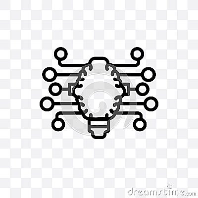 Difference engine vector linear icon isolated on transparent background, Difference engine transparency concept can be used for we Vector Illustration