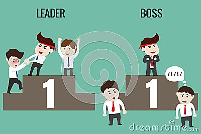 Business concepts, Leader or Boss, template Vector Illustration