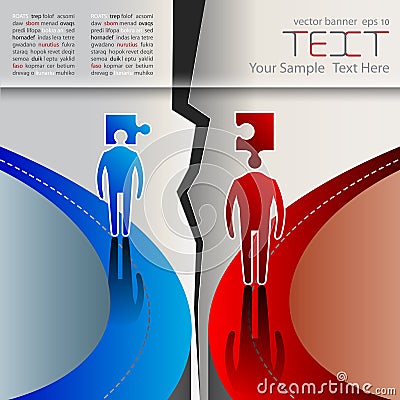 The difference of opinion, another view Vector Illustration