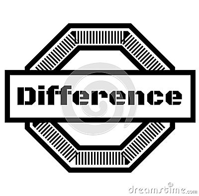DIFFERENCE stamp on white background Vector Illustration