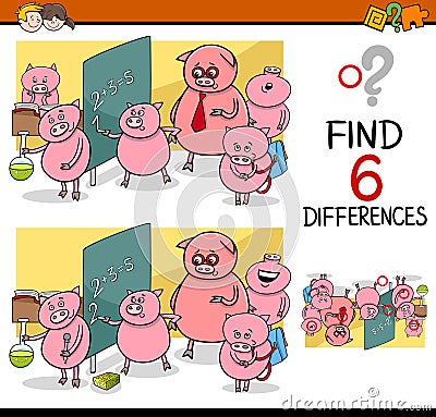 Differences game for children Vector Illustration