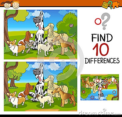 Differences task for children Vector Illustration