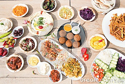 Different appetizer and anti pasti Stock Photo