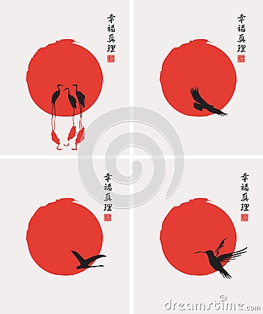 Different birds Vector Illustration