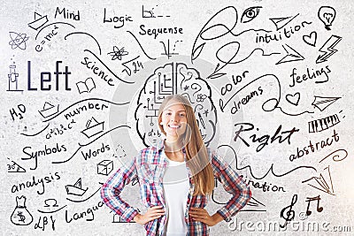 Different brain sides concept Stock Photo