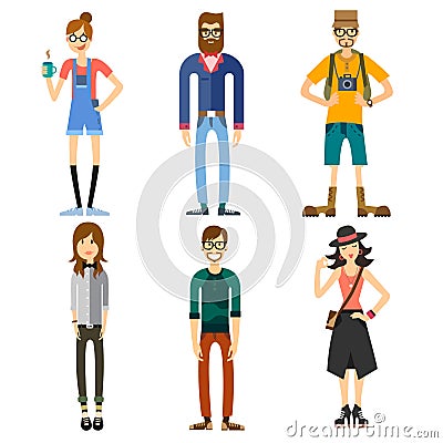 Different characters of people, Vector Illustration