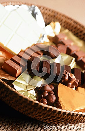 Different choclate bars Stock Photo
