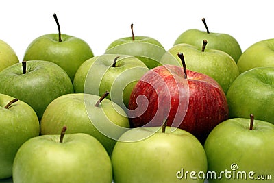 Different concepts with apples Stock Photo